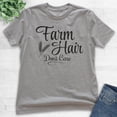 thumbnail image 2 of Kids Farm Hair Don't Care T-shirt, Youth Kids Boy Girl T-Shirt, Farm Girl Shirt, Dark Heather Gray, Small, 2 of 4