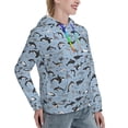 thumbnail image 6 of Daiia Dolphins Pattern Women's Fashion Hoodies & Sweatshirts with Kangaroo Pocket Hooded Sweatshirt with Eye-catching Drawstrings-Large, 6 of 7
