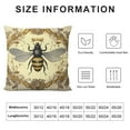 thumbnail image 5 of COMIO   Throw Pillow Covers Bee Honey Yellow Modern Vintage French Queen Entomology with Bees Decorative Pillow Cases Home Decor Square, 5 of 5