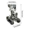 thumbnail image 2 of Steampunk Mechanical Gear Piston Skull Sculpture - Handcrafted Resin Automotive Decor, Industrial Office Art Display, Unique Engineering-Themed Gift for Car Enthusiasts C, 2 of 5
