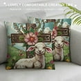 thumbnail image 3 of PHYHOO Easter Decorative Throw Pillow Covers, Faith This Home All Who Enter Outdoor Home Decor, Oh Come Let Couch Cushion Case, 3 of 5