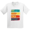 thumbnail image 3 of Inktastic Swimming Eat Sleep Swim Repeat Youth T-Shirt, 3 of 5