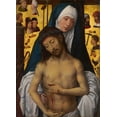 thumbnail image 2 of Memling, Hans 11x14 Gold Ornate Wood Framed with Double Matting Museum Art Print Titled - The Man of Sorrows in the arms of the Virgin, 2 of 4