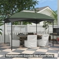 thumbnail image 2 of Outsunny 10' x 12' Gazebo Canopy Replacement, 2-Tier Outdoor Gazebo Cover Top Roof with Drainage Holes, (TOP ONLY), Green, 2 of 6