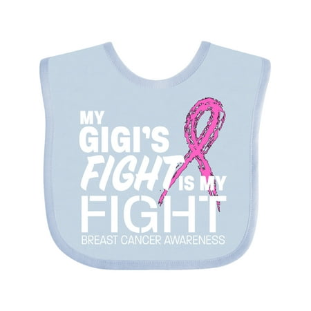 

Inktastic My Gigi s Fight is My Fight- breast cancer awareness Gift Baby Boy or Baby Girl Bib