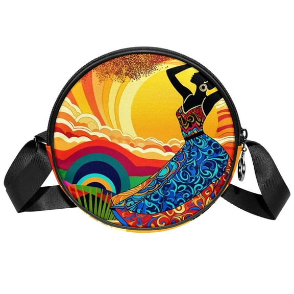 ERJLKXP Exotic Tribes African Women Small Crossbody Bags for Women,Casual Travel Sling Bag,Over the Shoulder Cross Body Purses