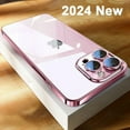 thumbnail image 4 of Funda de teléfono transparente con revestimiento de alta calidad para iPhone 16, 15, 14 Plus, 11, 12, 13 Pro Max, protección completa de lente, cubierta trasera de TPU suave a prueba de golpes, 4 of 5