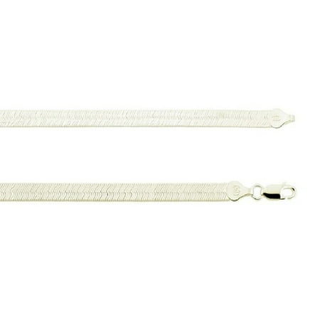 10mm Cable Chain 0.925 Sterling Silver 10mm Gauge Thick Herringbone Chain Necklace For Women. Made in Italy ()