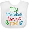 thumbnail image 3 of Inktastic My Grandma Loves Me Boys or Girls Baby Bib, 3 of 4