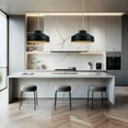 thumbnail image 4 of Industrial Round Matte Black Shade Shade 16 Inch Pendant with Brass Pole, Hand-polished Ceiling Light with Metal, Unique Elegant Ceiling Lamp, Pendant Lighting for Living Room, Dining Room, Bedroom, 4 of 10