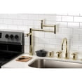 thumbnail image 2 of Kingston Brass KS8702ZX Millennium Deck Mount Pot Filler Faucet, Polished Brass, 2 of 8