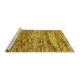 thumbnail image 2 of Ahgly Company Machine Washable Indoor Square Abstract Yellow Modern Area Rugs, 4' Square, 2 of 4