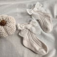 thumbnail image 2 of Baby Girls Socks with Bow Infants Toddlers Cotton Ankle Socks Christmas Baby Socks, 1 Pair, 2 of 5