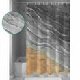 thumbnail image 4 of Grey Ombre Coastal Waterproof Fabric Shower Curtain, Summer Nautical Beach Ocean Seaside Shower Curtain for Bathroom Curtains Bathtubs Hotel Washable Shower Curtains with 12 Hooks Stall 48x72in, 4 of 6