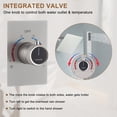 thumbnail image 5 of CASAINC Integrated 2-Function Shower Heads Wall Mounted 1-Spray Shower Faucet 1.8 Bathroom Shower System Easy to Install in Brushed Nickel, 5 of 9