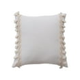 thumbnail image 2 of Boho Farmhouse Decorative Linen Fringe Throw Pillow Covers with Tassels Soft Accent Pillowcase for Couch Chair Sofa Bed Living Room Home Decor, 18x18 Inch, 2 of 6