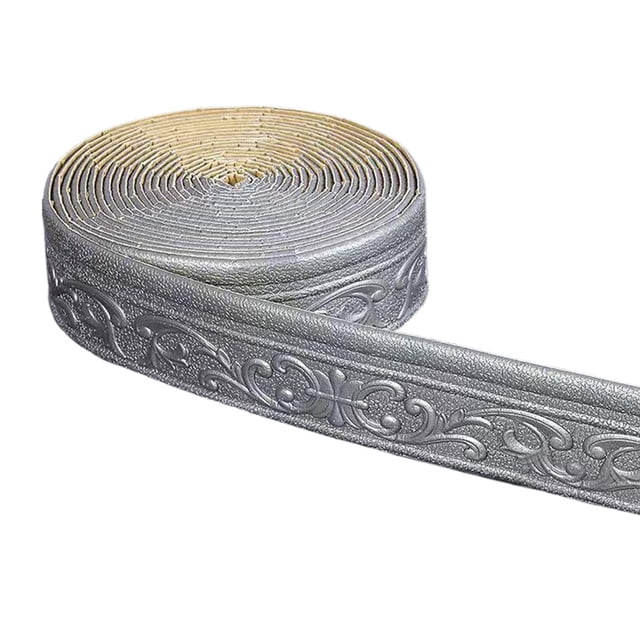 Bewildely Borde autoadhesivo para moldura de techo de PET para decoración de pegatinas de pared de línea Decoración del hogar tipo+3