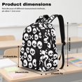 thumbnail image 6 of SCRAWLGOD Skull Bone Print White Black Large Backpack for Girls Boys 17 Inch College Bookbag with Adjustable Padded Straps Multi-Pocket Large Casual Daypack, 6 of 7