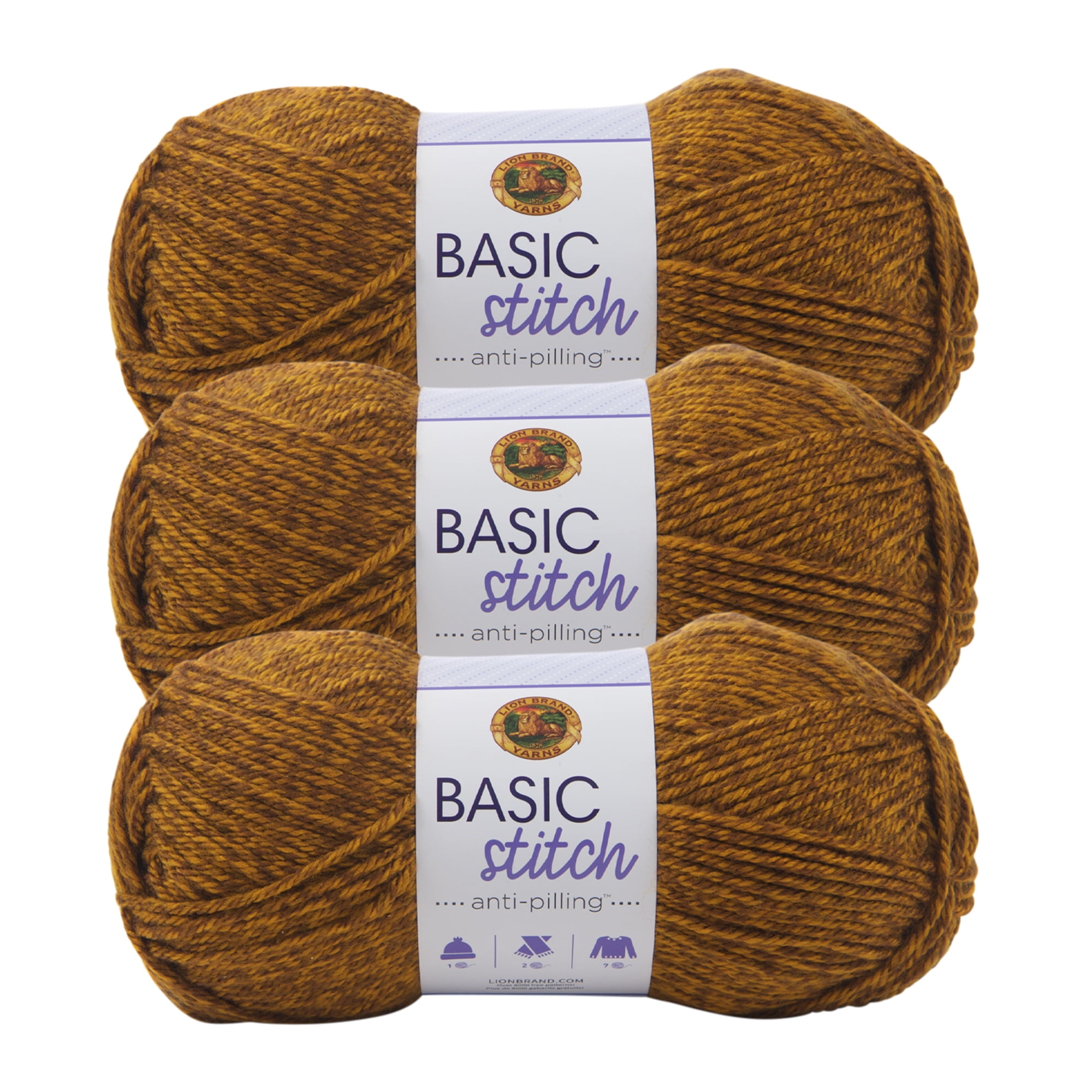 Grass 3 Pack Lion Brand Yarn Basic Stitch Anti Pilling Yarn 