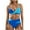 Light Blue, variant on Women's Bikini Sets 2 Piece Swimsuit Color Block High Waist V Neck Twist Front Adjustable Spaghetti Straps Bathing Suit (XL, Red)