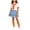Orange, variant on Back to School Outfits for Girls 4pc T-Shirts Sailor Scarf Shawl Denim Ruffle Skirt Matching Socks(13-14 Years,Hot Pink)