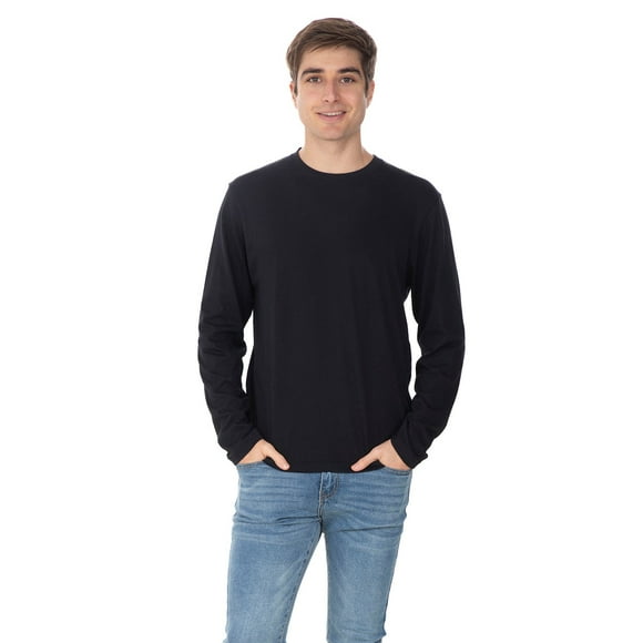 Playera Para Hombre Básica Manga Larga Quarry Color Negro