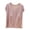 #259-Pink, variant on Women's V-Neck Short Sleeve Tops, Modal Fabric with Built-in Bra, Loose Casual Blouse for Spring Summer, Breathable and Comfortable for Daily Wear and Outdoor Activities