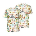 thumbnail image 3 of Daiia Hello Summer Mens Baseball Jersey Button Down Shirts Short Sleeve Sports Uniforms-Small, 3 of 9