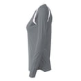 thumbnail image 3 of A4 Ace Long Sleeve Volleyball Jersey For Women in Graphite/White | NW3020, 3 of 3