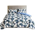 thumbnail image 5 of American Home Collection 2-Piece Reversible Comforter Set, Soft and Lightweight, Blue Triangle, Twin/Twin-XL, 5 of 5