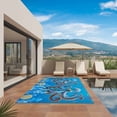 thumbnail image 2 of Blue Coastal Octopus Outdoor Rug 4x6 Ft, Non Slip Washable Area Rug, Coral Jellyfish Undersea Creatures Patio Rugs Carpet Runner, Large Floor Mat for Indoor/Outdoor Deck Porch Camping, 2 of 8