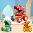thumbnail image 3 of Cheers US Pull Back Dinosaur Car Toys Dino Toys for 3 Year Old Boys and Toddlers T-Rex Dinosaur Games Monster Trucks, 3 of 8