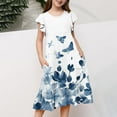 thumbnail image 5 of Girls Sundress Girls Floral Dress Casual Dresses Summer Dresses Tween Girl Gradient Casual Comfort Dress Dresses Beach Dresses Vacation Outfit, 5 of 5