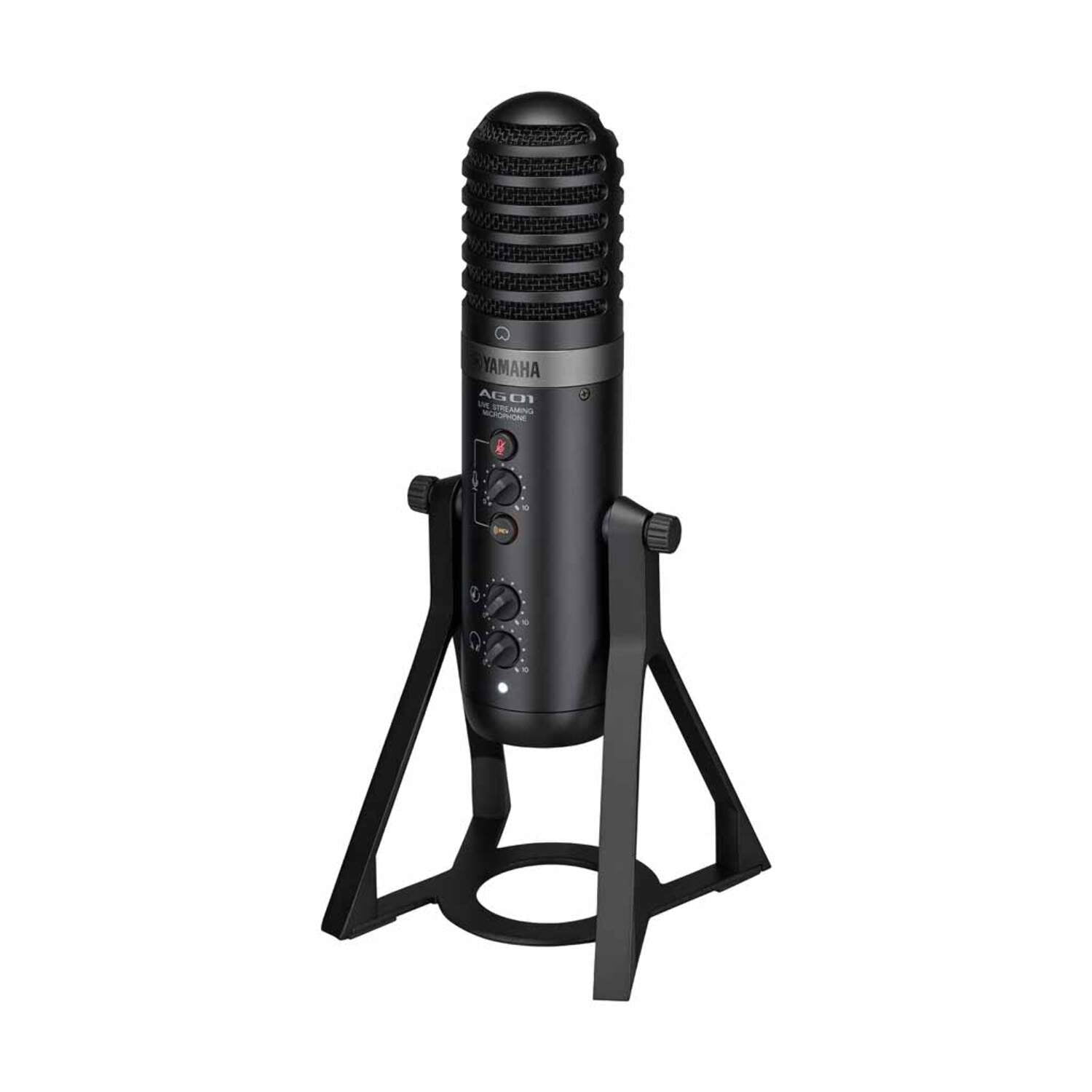 Yamaha AG01 Streaming Loopback Audio USB Microphone Black