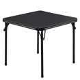 thumbnail image 1 of Mesa plegable para tarjetas de 24 pulgadas portátil con cojín acolchado de poliuretano ultra suave 1 pieza color negro azabache, 1 of 6