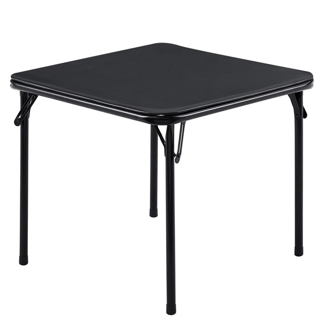 Mesa plegable para tarjetas de 24 pulgadas portátil con cojín acolchado de poliuretano ultra suave 1 pieza color negro azabache