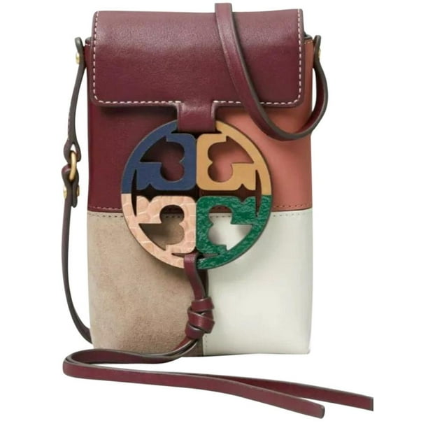 Tory Burch Miller Color-block Phone Port / Tramonto Leather Cross Body Bag  
