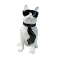 thumbnail image 4 of Estatua de perro con gafas, adorno de mesa, adorno decorativo, recuerdo. Blanco, 4 of 9