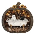 thumbnail image 2 of YardChic 1Pc Wooden Fall Pumpkins Decorations for Home Office Indoor, 2D Cute Multi Layered Pumpkin Block Signs, Thanksgiving Table Decor, Harvest Tabletop Decoration, Halloween Home Display, 2 of 9