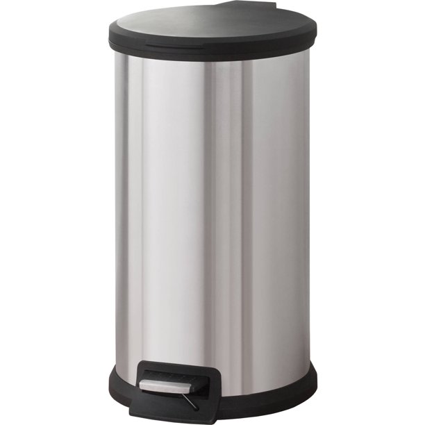 Mainstays 7.9 Gallon Round Stainless Steel Waste Can