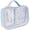 Blue Flowers, variant on ZIPIT: Travel Makeup Bag - Black & Purple Flowers - Protective Hard Shell, Large Cosmetic Case, Transparent Zipper Lid, Handle, Toiletry Organizer