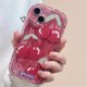 thumbnail image 3 of Pink Peach Cherry Cover For Samsung Galaxy A54 A34 A51 A53 A32 A52 A32 A73 S23 Ultra S20 FE S21 Plus Soft TPU Flower Wavy Case, 3 of 5