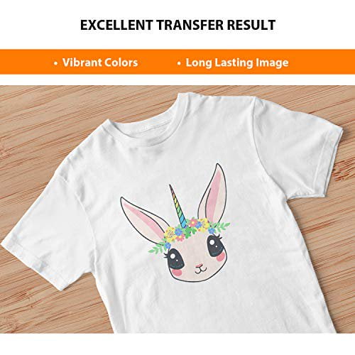 Heat Transfer Paper for T Shirts by Raimarket, Printable Iron on Transfers  for T Shirts and White/Light Fabrics