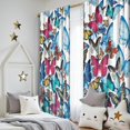 thumbnail image 5 of Blackout Kids Curtains,Butterfly Blue Pink Wing Pattern Childrens Insulated Curtains Set Of 2,Bedroom Essentials,Toddler Room Decor 52"x84", 5 of 5