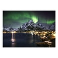 thumbnail image 2 of Tiptophomedecor Peel and Stick Mountains Wallpaper Wall Mural - Aurora Borealis - Removable Wall Decals, 2 of 3