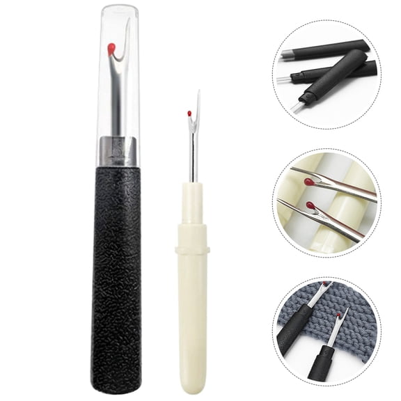 PAMINGONO 2-Piece Metal Seam and Thread Cutter Set, Stainless Steel Sewing Tools with Plastic Handles