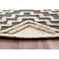 thumbnail image 5 of 4â€™ Round Gray and Cream Geometric Area Rug, 5 of 8