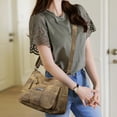 thumbnail image 5 of LUOGENLI Crossbody Bags for Women Medium Size Travel Women Shoulder Bag Fashionable New Pattern Simple Solid Color Retro Practical Large Zipper Messenger Bag Crossbody Bags for Women Leather Woven, 5 of 5