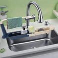 thumbnail image 4 of Creative Kitchen Sink Telescopic Storage Rack for Sponges Soap Dish Folding Dish Rack for Home(Green), 4 of 5