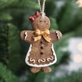 thumbnail image 2 of 4pcs Christmas Gingerbread Man Pendant Christmas Tree Wall Window Fireplace Tabletop Resin Ornaments Kids Christmas Gift Winter Christmas Party Pendants, 2 of 7